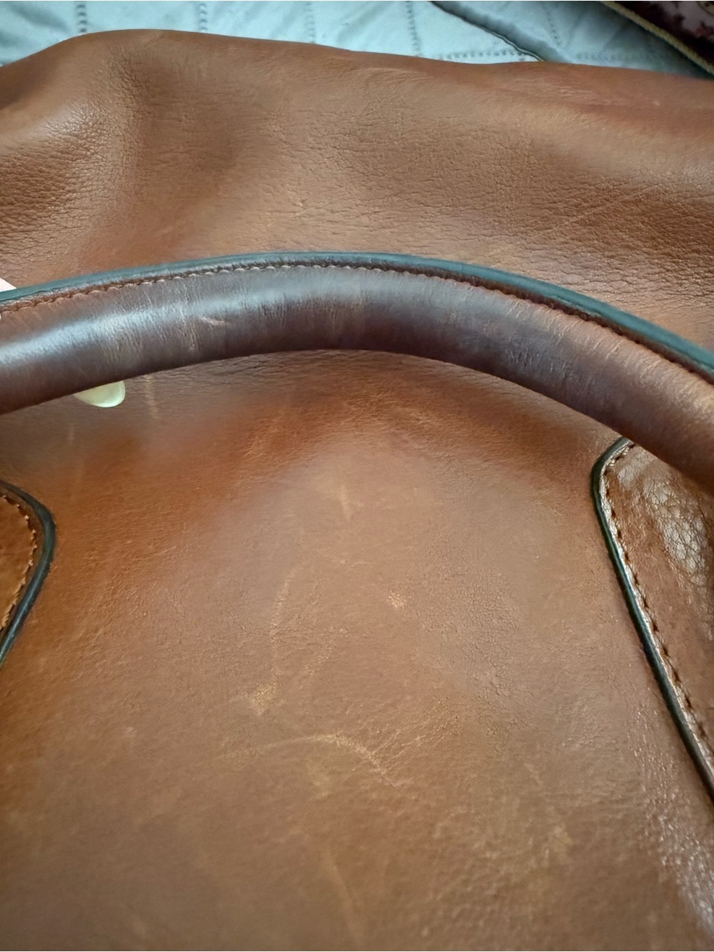 Prada Tan Leather Tote with Gold Hardware - Picture 13 of 16